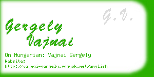 gergely vajnai business card